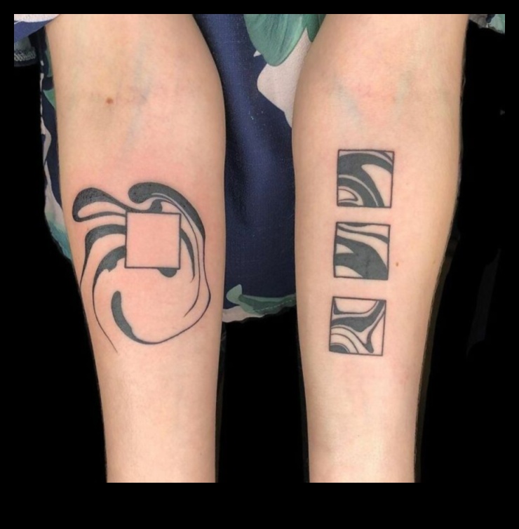 Abstract Elegance: izteiksmīgas un netradicionālas tetovējumu idejas