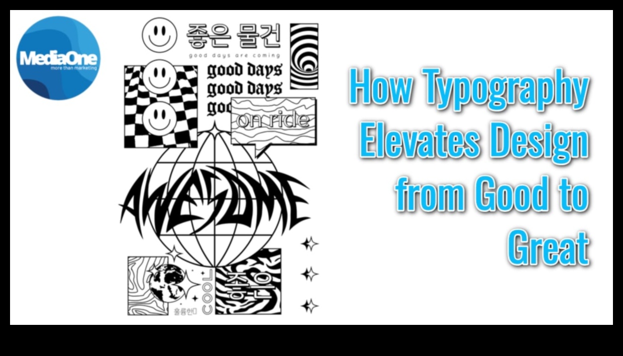 Tipogrāfija triumfē: dizaina paaugstināšana ar tekstu un principiem